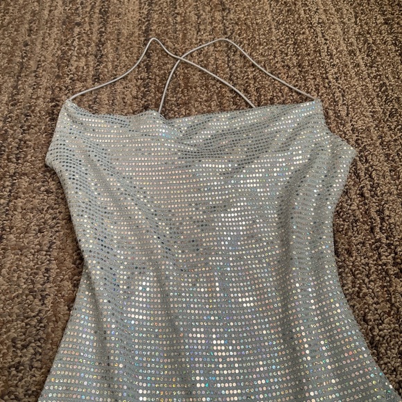 Light Blue Sequence Dress, Mini dress, brand new and in great condition - Picture 2 of 5